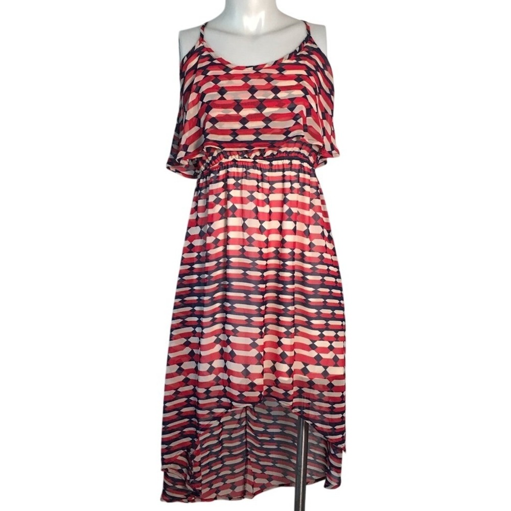 ROMEO & JULIET RED WHITE‎ & BLUE CHIFFON DRESS